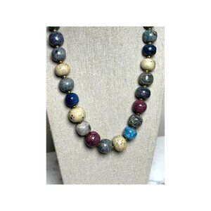 Assorted Natural Stone Necklace Jasper And Sodalite Positive Energy Jewelry 146g